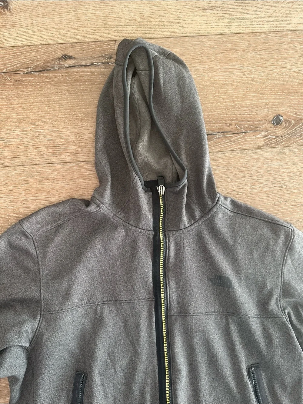 The North Face Gray Fleece Jacket with Hood
